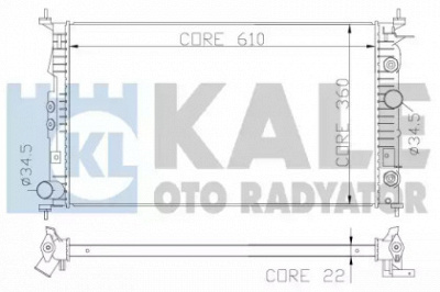 KALE OTO RADYATOR 374200 -  Радиатор, охлаждение двигателя